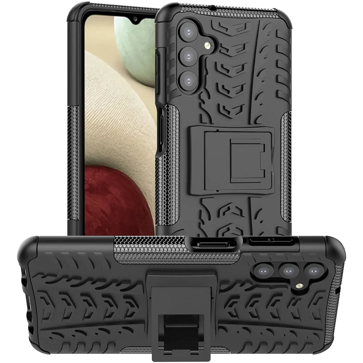 Sturzsichere, robuste Outdoor Handyhülle für Samsung Galaxy A14 4G / 5G in Schwarz