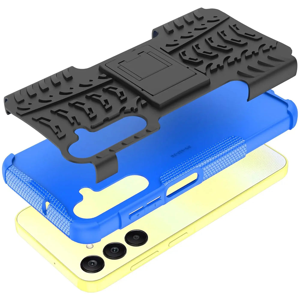 Sturzsichere, robuste Outdoor Handyhülle für Samsung Galaxy A15 4G / 5G in Blau