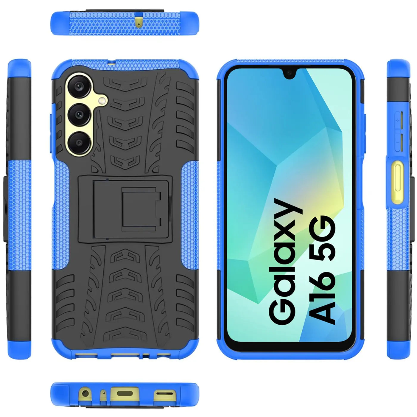 Blaue und schwarze Outdoor-Hülle für Samsung Galaxy A16 5G, 2-teilig, stoßfest