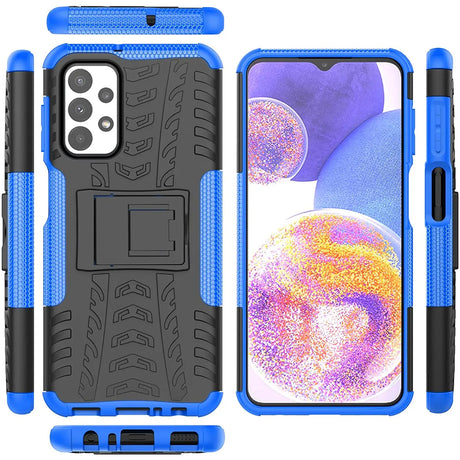 Sturzsichere, robuste Outdoor Handyhülle für Samsung Galaxy A23 5G in Blau