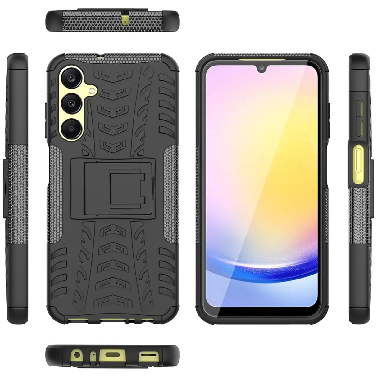 Sturzsichere, robuste Outdoor Handyhülle für Samsung Galaxy A25 5G in Schwarz