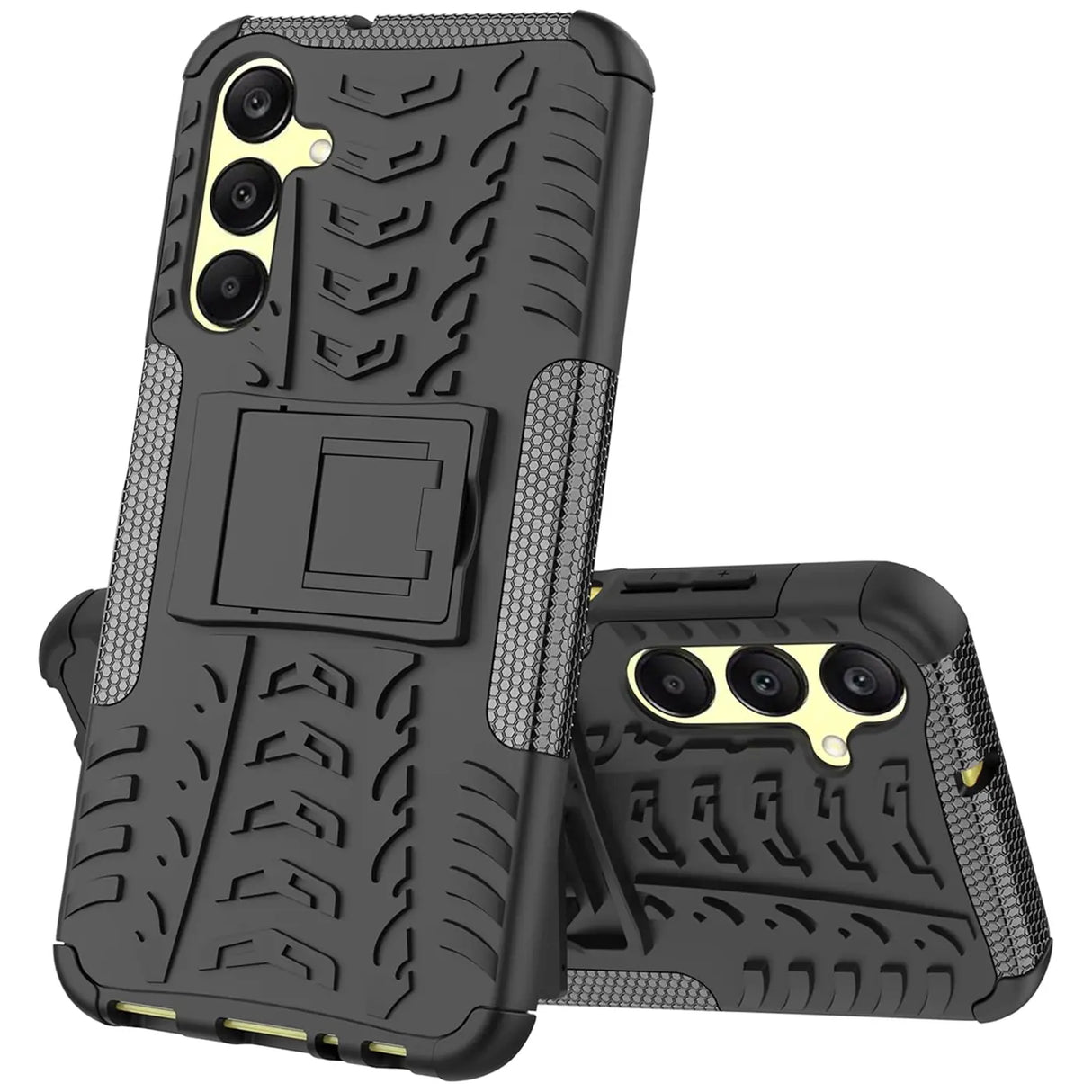 Sturzsichere, robuste Outdoor Handyhülle für Samsung Galaxy A25 5G in Schwarz