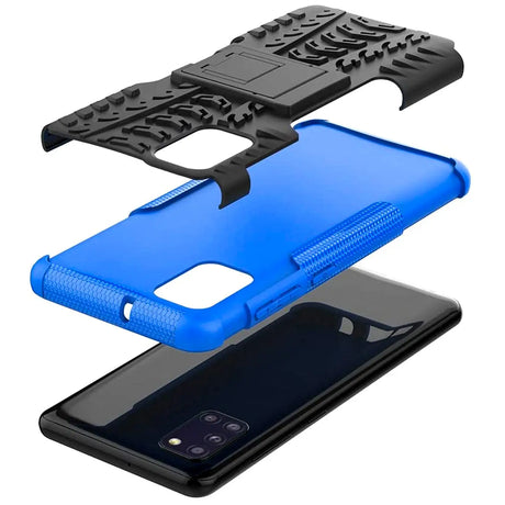 Sturzsichere, robuste Outdoor Handyhülle für Samsung Galaxy A31 in Blau