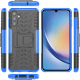 Sturzsichere, robuste Outdoor Handyhülle für Samsung Galaxy A34 5G in Blau