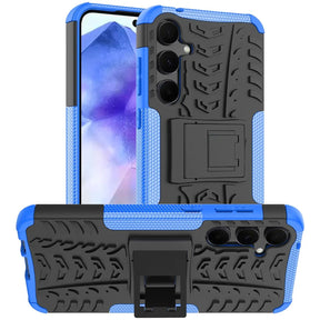 Blaue und schwarze Outdoor-Hülle für Samsung Galaxy A36 5G, 2-teilig, stoßfest.