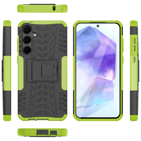 Sturzsichere, robuste Outdoor Handyhülle für Samsung Galaxy A36 5G in Grün