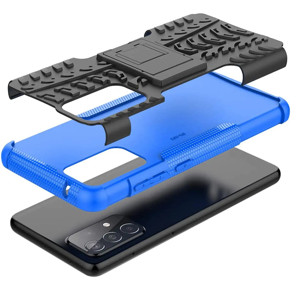 Sturzsichere, robuste Outdoor Handyhülle für Samsung Galaxy A52 / A52 5G / A52S 5G in Blau