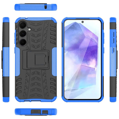 Sturzsichere, robuste Outdoor Handyhülle für Samsung Galaxy A55 5G in Blau