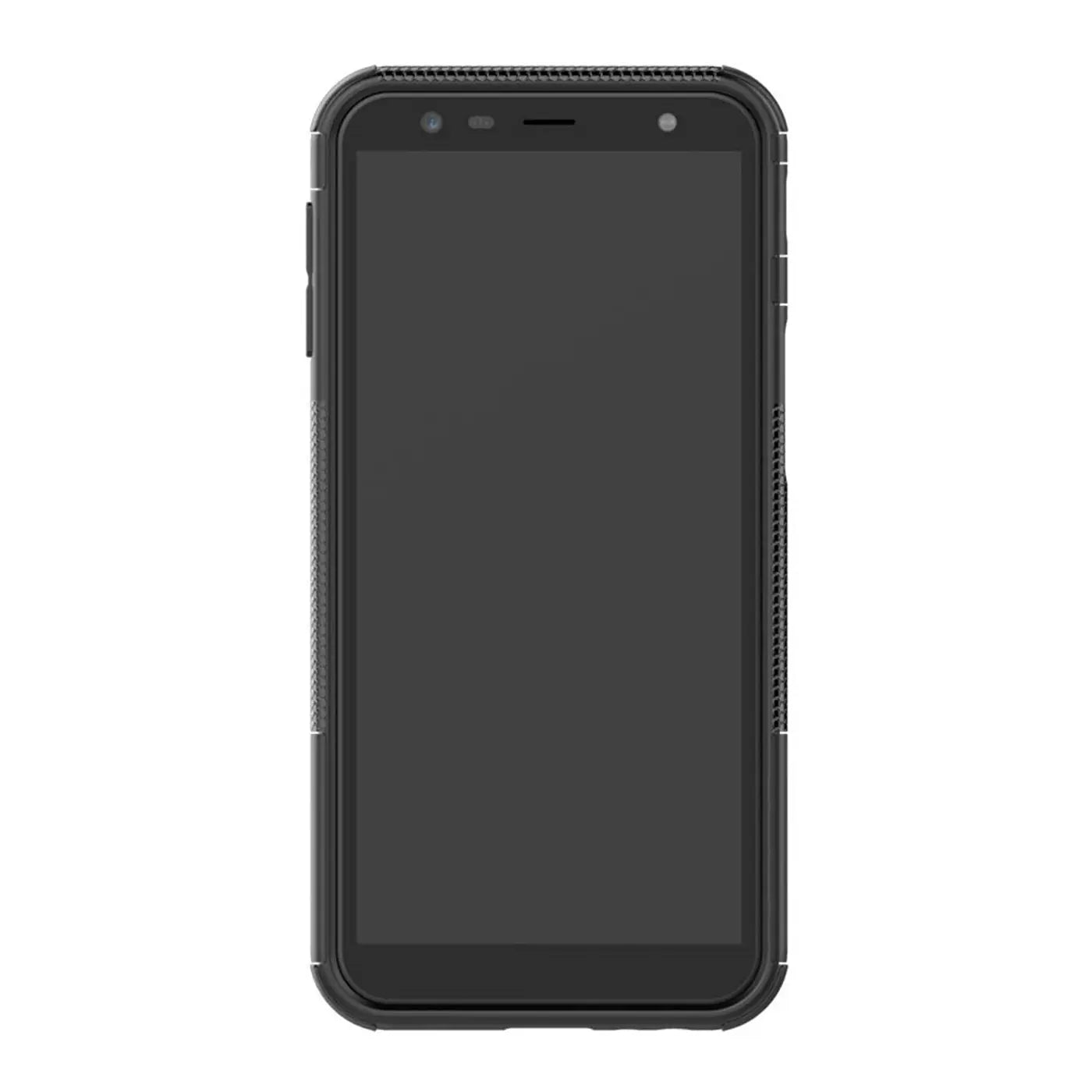 Schwarzes Outdoor-Case aus Kunststoff für Samsung Galaxy J6 Plus, Vorderansicht