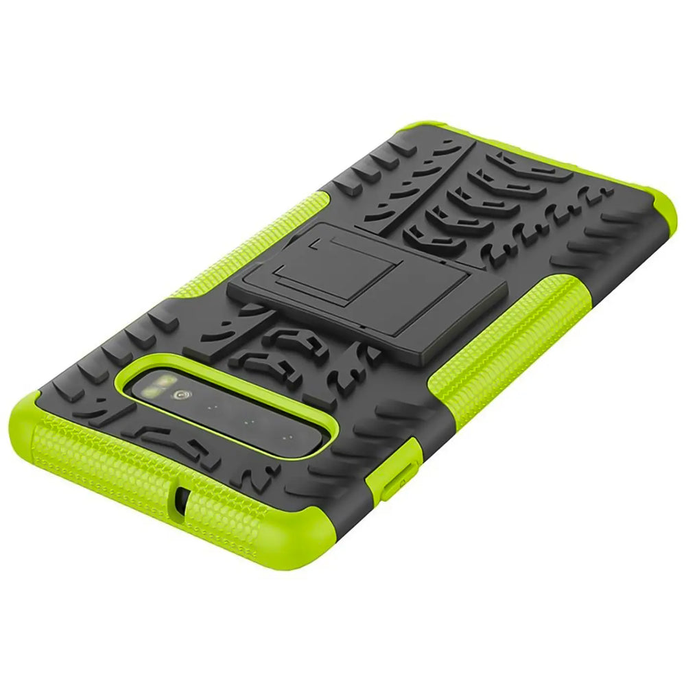 Sturzsichere, robuste Outdoor Handyhülle für Samsung Galaxy S10 in Grün