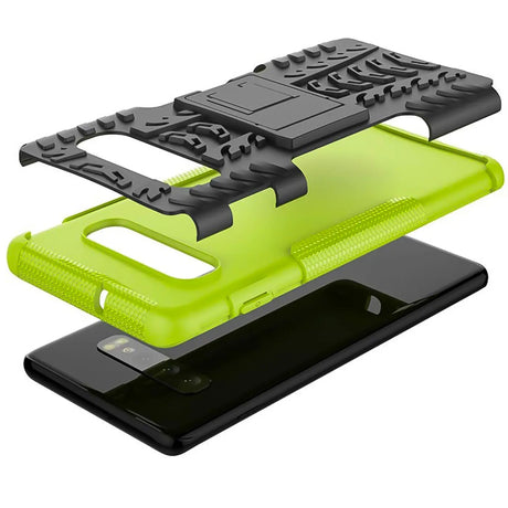 Sturzsichere, robuste Outdoor Handyhülle für Samsung Galaxy S10 in Grün