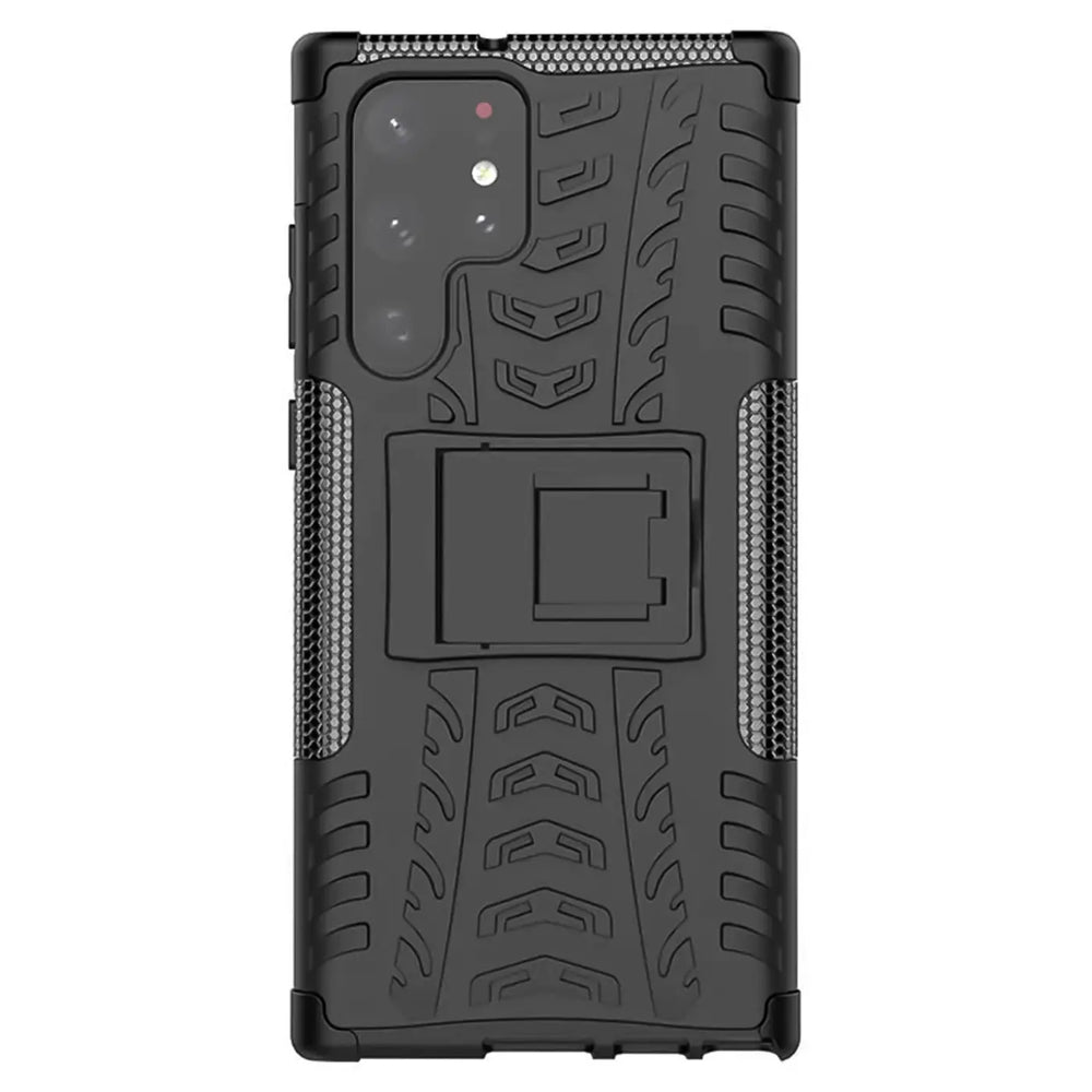 Sturzsichere, robuste Outdoor Handyhülle für Samsung Galaxy S22 Ultra in Schwarz