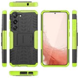 Sturzsichere, robuste Outdoor Handyhülle für Samsung Galaxy S23 FE in Grün