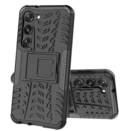 Sturzsichere, robuste Outdoor Handyhülle für Samsung Galaxy S23 Plus in Schwarz