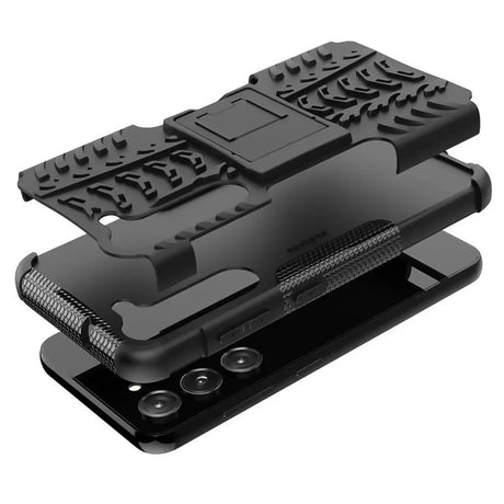 Sturzsichere, robuste Outdoor Handyhülle für Samsung Galaxy S23 Plus in Schwarz