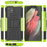 Sturzsichere, robuste Outdoor Handyhülle für Samsung Galaxy S23 Ultra in Grün