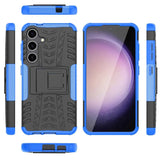 Sturzsichere, robuste Outdoor Handyhülle für Samsung Galaxy S24 Plus in Blau
