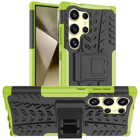 Sturzsichere, robuste Outdoor Handyhülle für Samsung Galaxy S24 Ultra in Grün