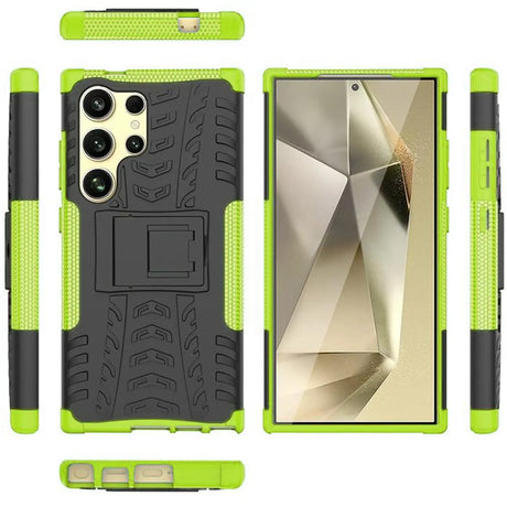Sturzsichere, robuste Outdoor Handyhülle für Samsung Galaxy S24 Ultra in Grün