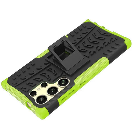 Sturzsichere, robuste Outdoor Handyhülle für Samsung Galaxy S24 Ultra in Grün