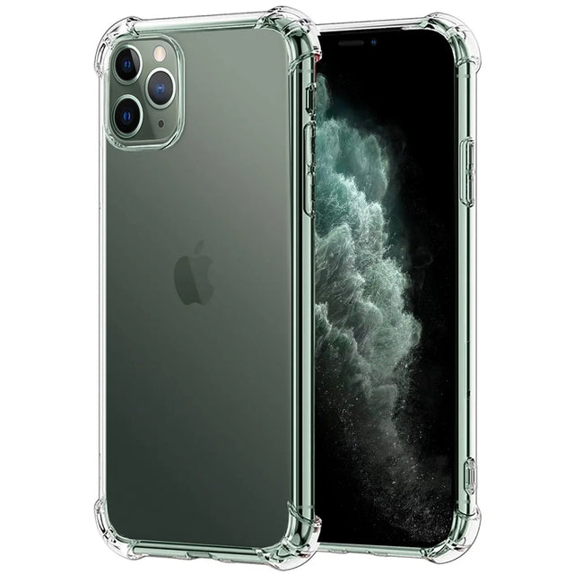 Stoßdämpfende, durchsichtige Handyhülle für iPhone 11 Pro Max
