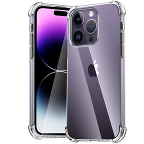 Stoßdämpfende, durchsichtige Handyhülle für iPhone 14 Pro Max