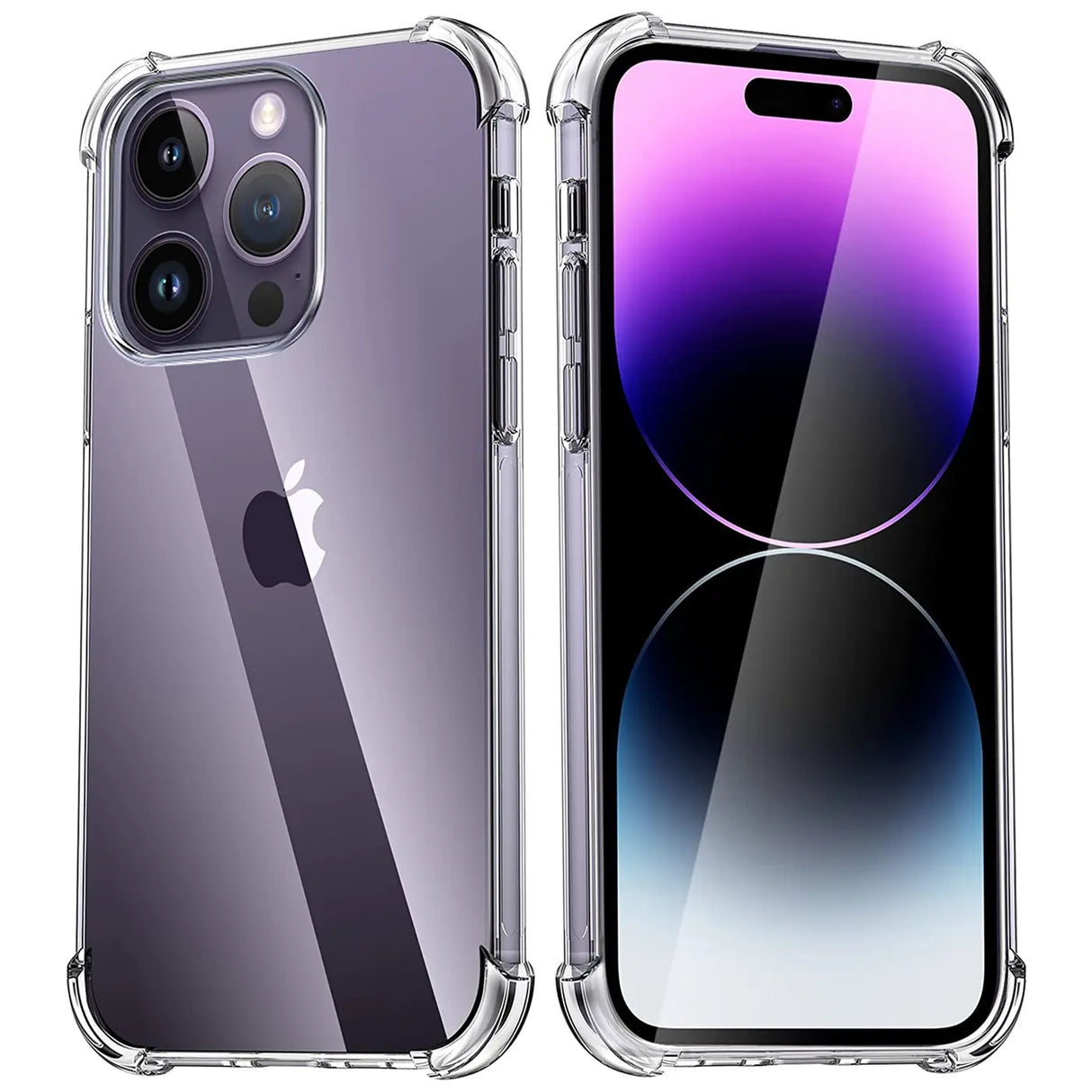 Stoßdämpfende, durchsichtige Handyhülle für iPhone 14 Pro Max