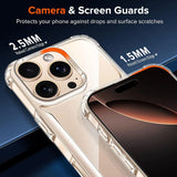 Stoßdämpfende, durchsichtige Handyhülle für iPhone 16 Pro Max