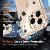 Stoßdämpfende, durchsichtige Handyhülle für iPhone 16 Pro Max