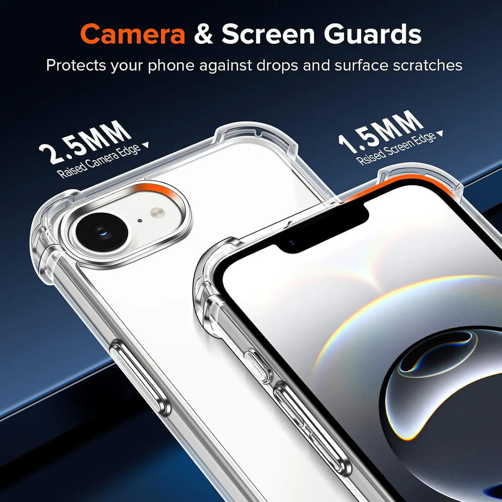 Stoßdämpfende, durchsichtige Handyhülle für Apple iPhone 16e