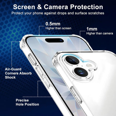 Stoßdämpfende, durchsichtige Handyhülle für iPhone 17