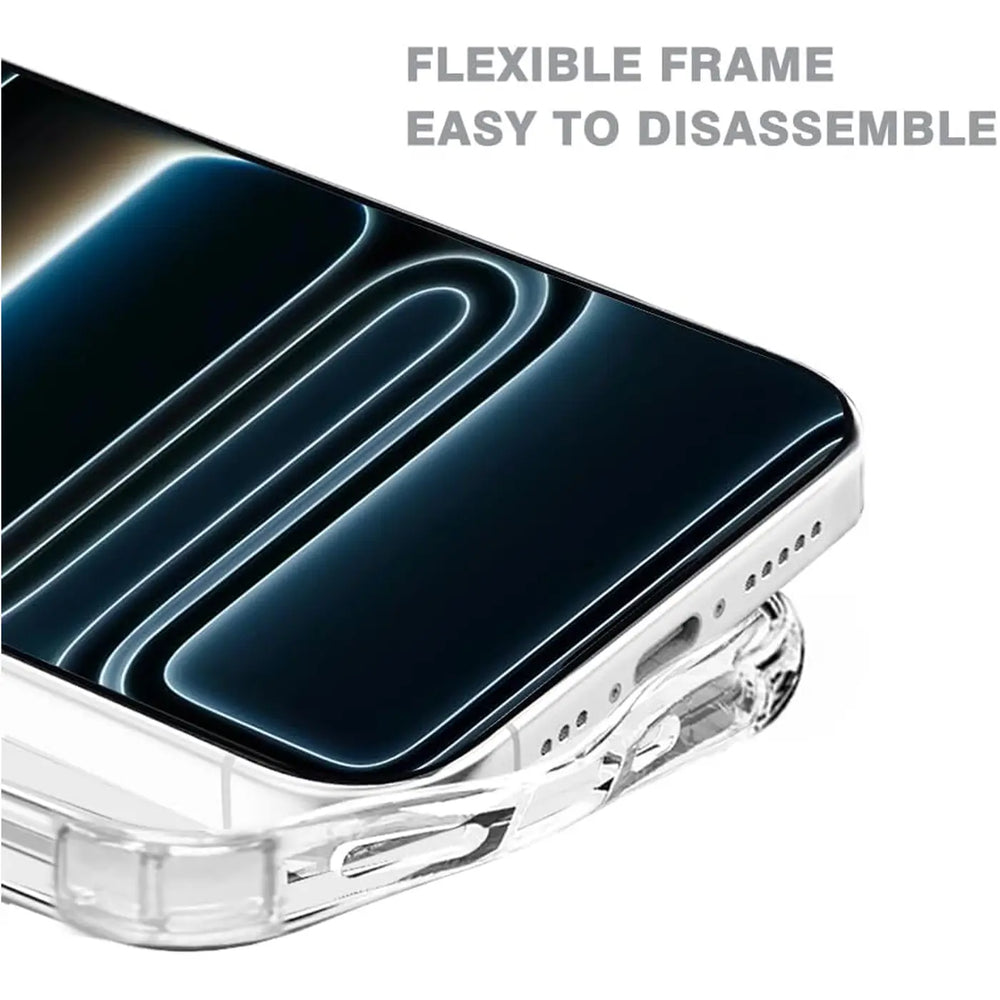 Stoßdämpfende, durchsichtige Handyhülle für iPhone 17 Pro Max