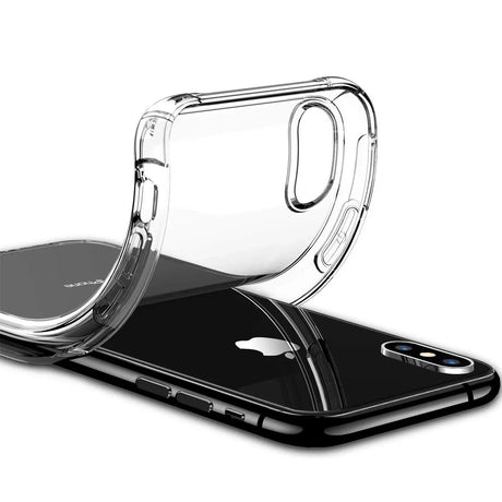 Stoßdämpfende, durchsichtige Handyhülle für iPhone X / XS