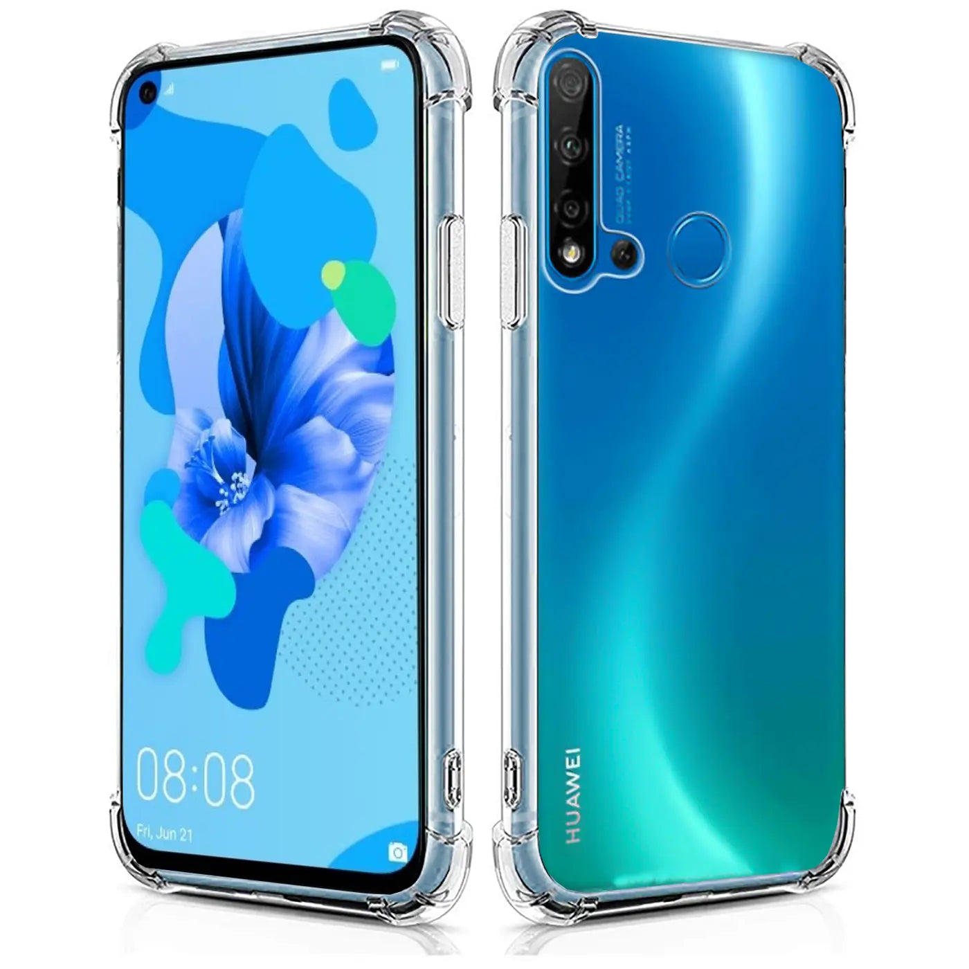Transparente Hülle aus Kunststoff, Vorder- und Rückansicht, Huawei P20 Lite 2019 / Nova 5i
