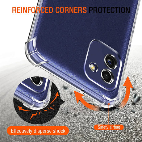 Stoßdämpfende, durchsichtige Handyhülle für Samsung Galaxy A03