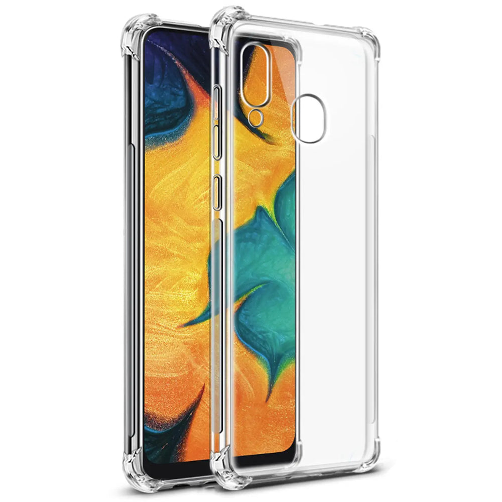 Stoßdämpfende, durchsichtige Handyhülle für Samsung Galaxy A20e