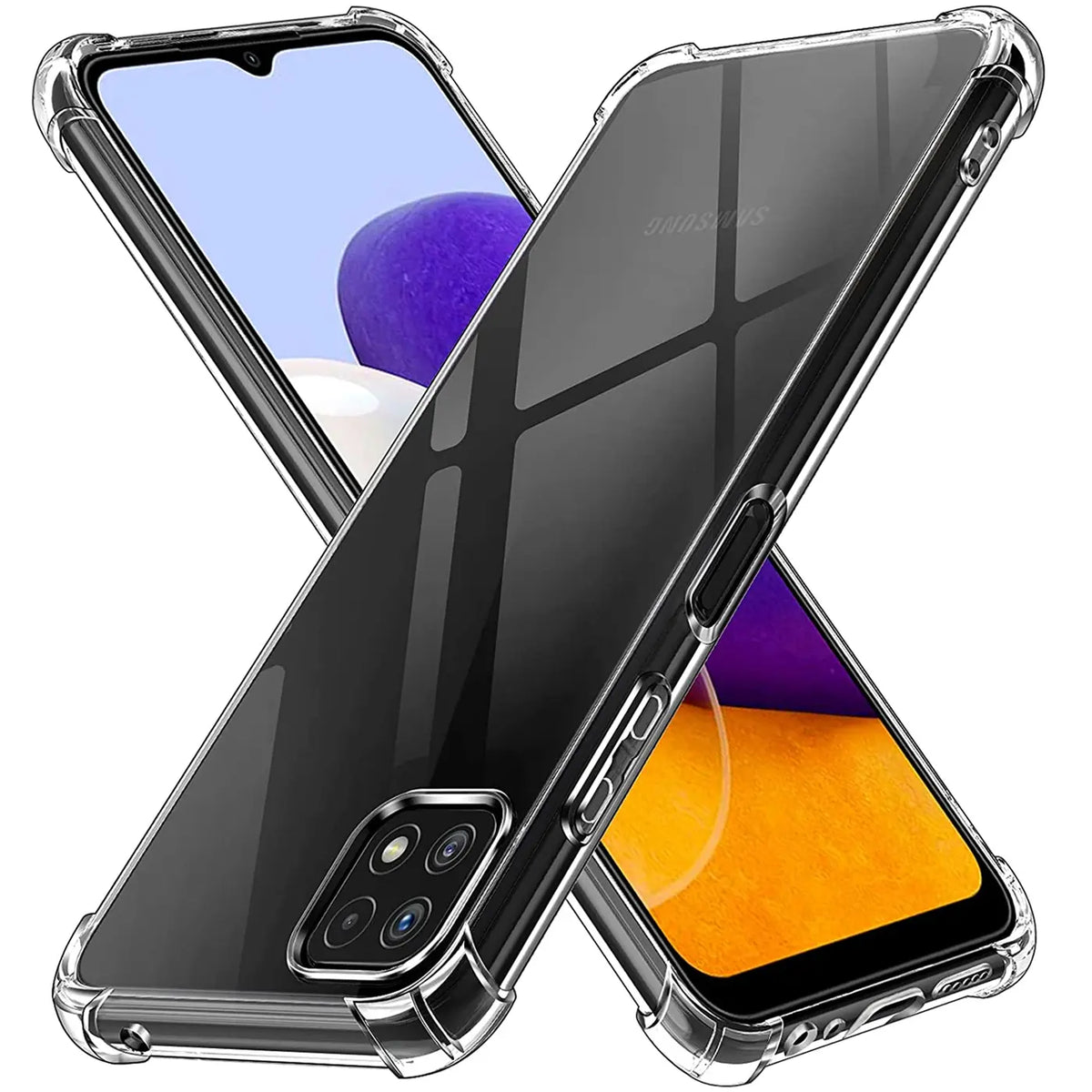 Stoßdämpfende, durchsichtige Handyhülle für Samsung Galaxy A22 5G