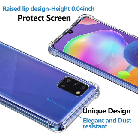 Stoßdämpfende, durchsichtige Handyhülle für Samsung Galaxy A31