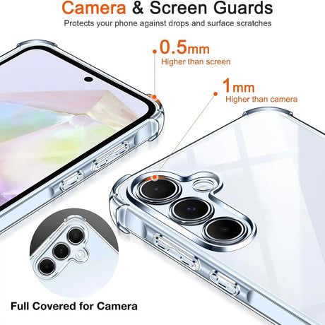 Stoßdämpfende, durchsichtige Handyhülle für Samsung Galaxy A35 5G