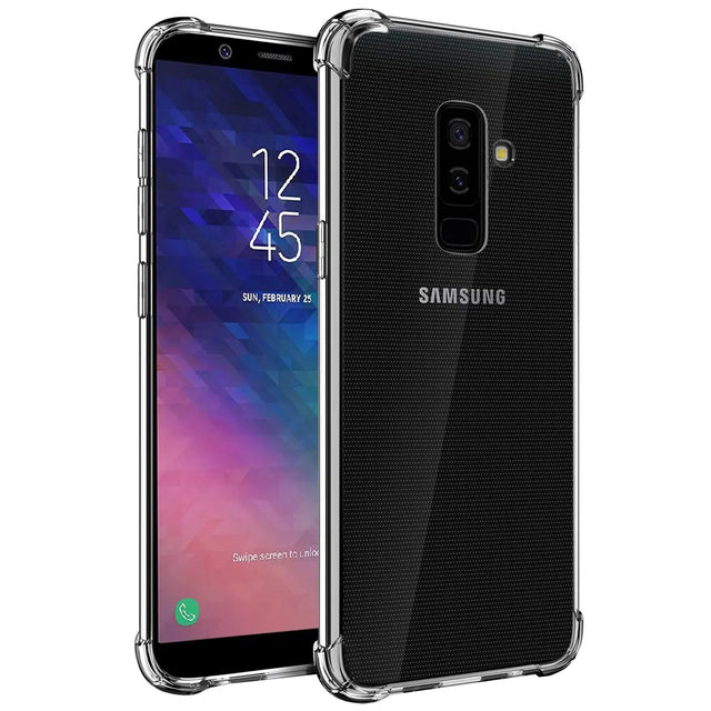 Stoßdämpfende, durchsichtige Handyhülle für Samsung Galaxy A6 Plus