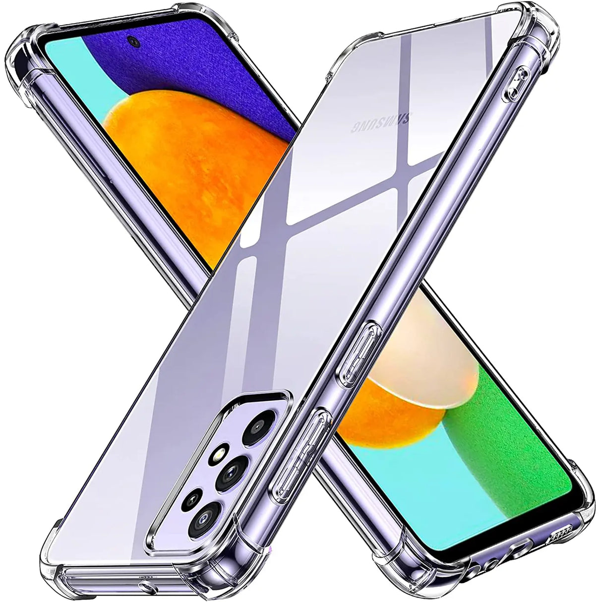 Stoßdämpfende, durchsichtige Handyhülle für Samsung Galaxy A72