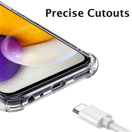 Stoßdämpfende, durchsichtige Handyhülle für Samsung Galaxy A72