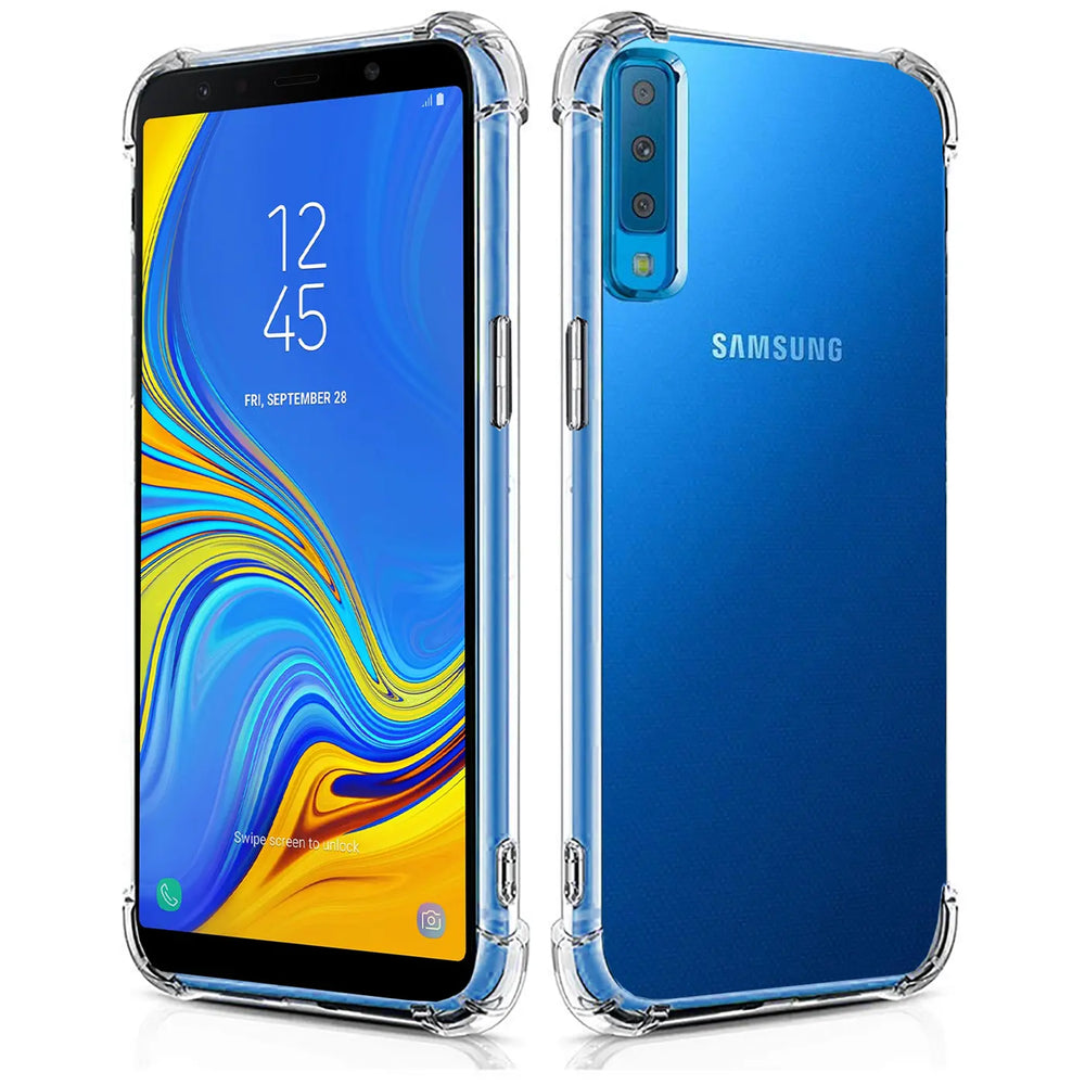 Stoßdämpfende, durchsichtige Handyhülle für Samsung Galaxy A7 2018