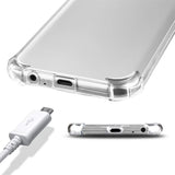 Stoßdämpfende, durchsichtige Handyhülle für Samsung Galaxy J3 2017