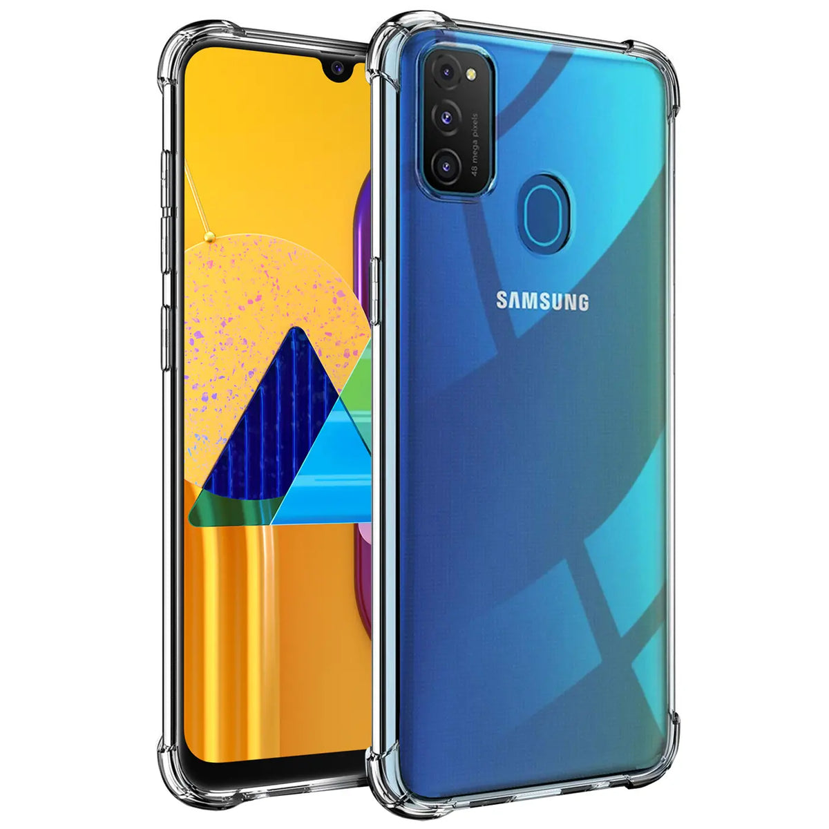 Stoßdämpfende, durchsichtige Handyhülle für Samsung Galaxy M31