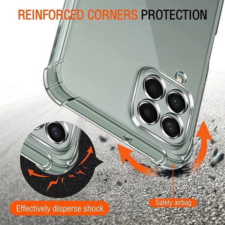 Stoßdämpfende, durchsichtige Handyhülle für Samsung Galaxy M33 5G