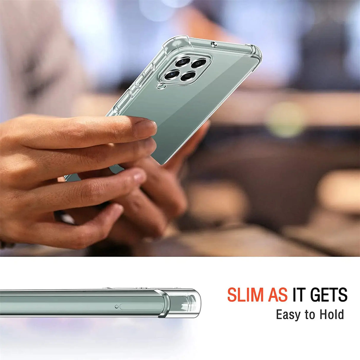 Stoßdämpfende, durchsichtige Handyhülle für Samsung Galaxy M33 5G