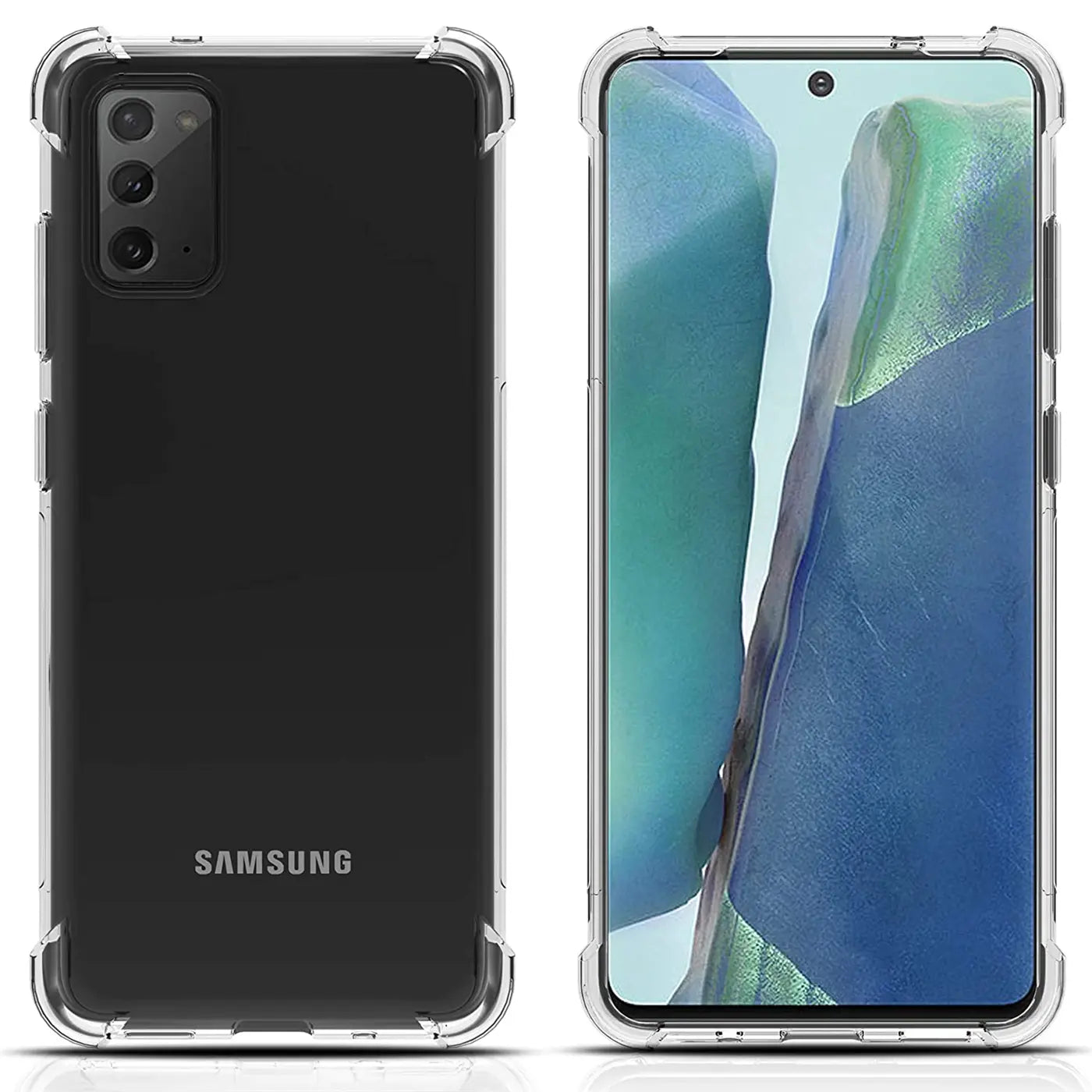 Samsung Galaxy Note 20 Hülle, transparent, TPU, Vorder- und Rückansicht