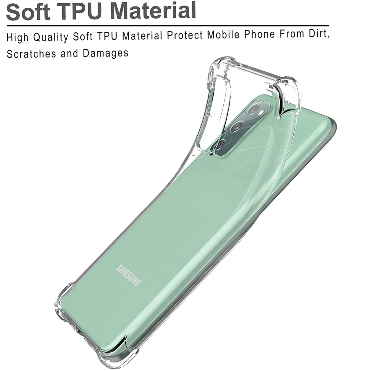 Stoßdämpfende, durchsichtige Handyhülle für Samsung Galaxy S20 FE