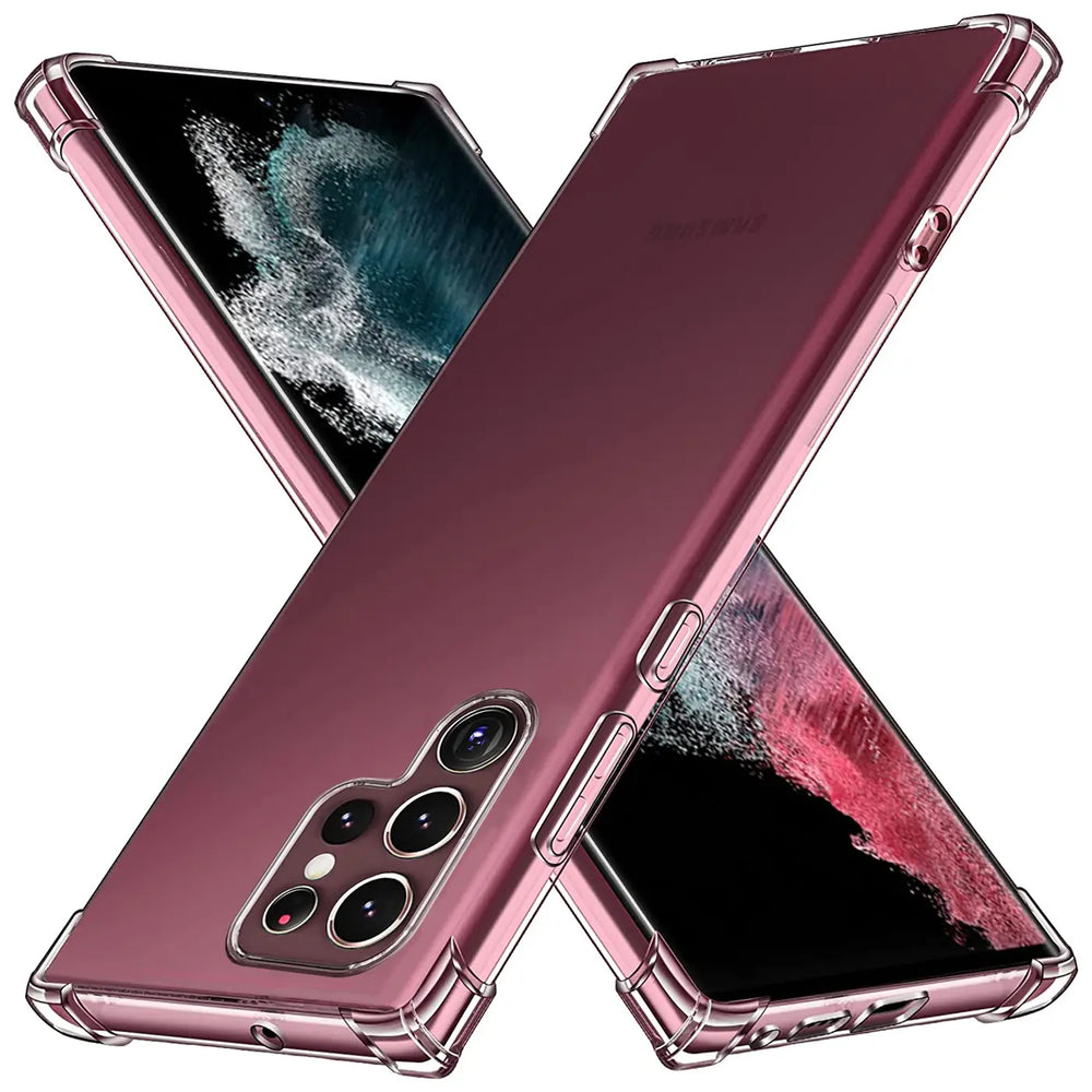 Stoßdämpfende, durchsichtige Handyhülle für Samsung Galaxy S22 Ultra